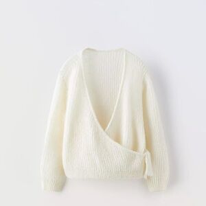 ZARA wrap front knit soft cardigan